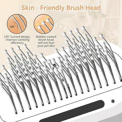 3 In 1 Cat Steam Brush, Pet Steam Brush For Cat Dog Long Short Haired, Pet Spray Hair Removal Comb For Small Animals Shedding & Grooming, Water Mist Spray Brushes With Release Button